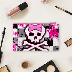 Pink Skull Scene Girl Cosmetic Bag (Small) from ArtsNow.com Back