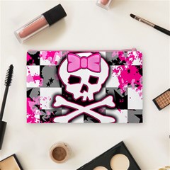 Pink Skull Scene Girl Cosmetic Bag (Medium) from ArtsNow.com Back