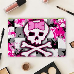 Pink Skull Scene Girl Cosmetic Bag (Large) from ArtsNow.com Back