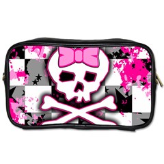 Pink Skull Scene Girl Toiletries Bag (Two Sides) from ArtsNow.com Front