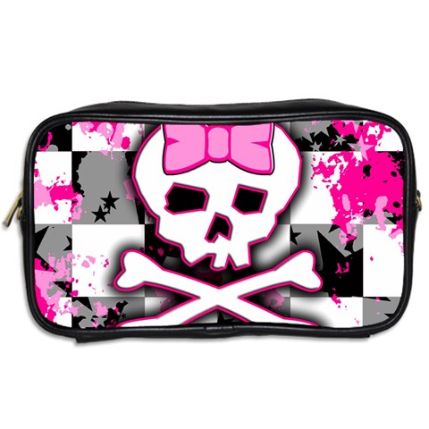 Pink Skull Scene Girl Toiletries Bag (Two Sides) from ArtsNow.com Back