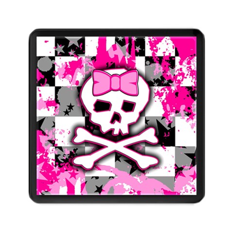 Pink Skull Scene Girl Memory Card Reader (Square) from ArtsNow.com Front