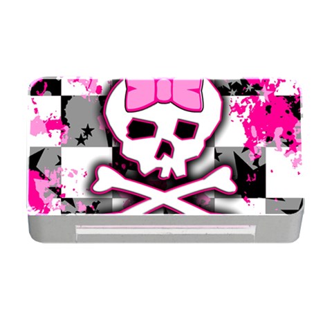 Pink Skull Scene Girl Memory Card Reader with CF from ArtsNow.com Front