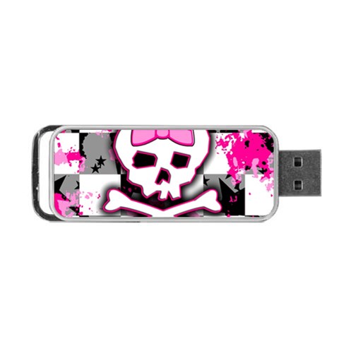 Pink Skull Scene Girl Portable USB Flash (Two Sides) from ArtsNow.com Front