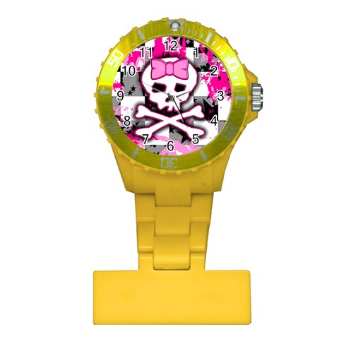 Pink Skull Scene Girl Plastic Nurses Watch from ArtsNow.com Front