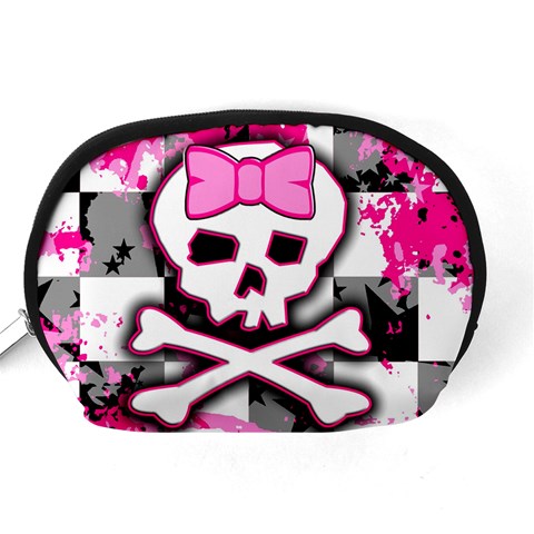 Pink Skull Scene Girl Accessory Pouch (Medium) from ArtsNow.com Back