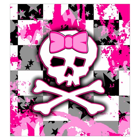 Pink Skull Scene Girl Drawstring Pouch (Large) from ArtsNow.com Back