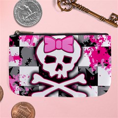 Pink Skull Scene Girl Large Coin Purse from ArtsNow.com Front