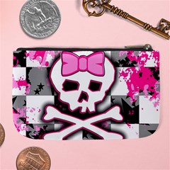 Pink Skull Scene Girl Large Coin Purse from ArtsNow.com Back