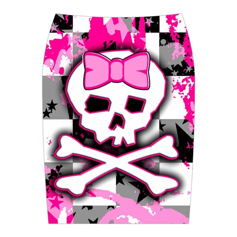 Pink Skull Scene Girl Midi Wrap Pencil Skirt from ArtsNow.com Back