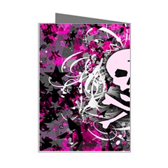 Pink Skull Splatter Mini Greeting Card from ArtsNow.com Right