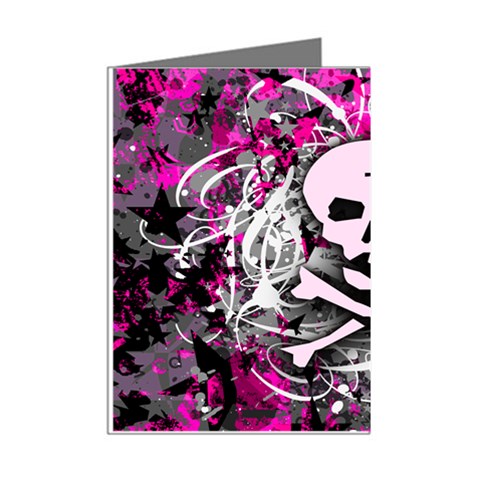 Pink Skull Splatter Mini Greeting Cards (Pkg of 8) from ArtsNow.com Right