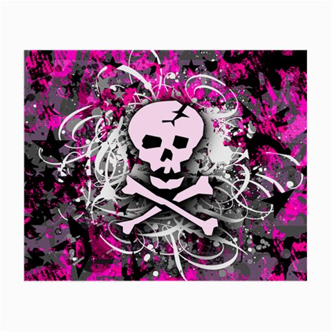 Pink Skull Splatter Small Glasses Cloth from ArtsNow.com Front