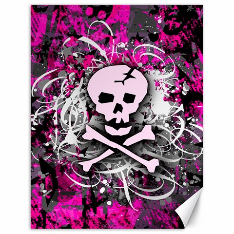 Pink Skull Splatter Canvas 12  x 16  from ArtsNow.com 11.86 x15.41  Canvas - 1