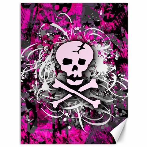 Pink Skull Splatter Canvas 36  x 48  from ArtsNow.com 35.26 x46.15  Canvas - 1