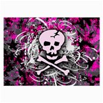 Pink Skull Splatter Large Glasses Cloth