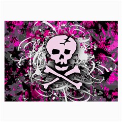 Pink Skull Splatter Large Glasses Cloth (2 Sides) from ArtsNow.com Front