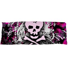 Pink Skull Splatter Body Pillow Case Dakimakura (Two Sides) from ArtsNow.com Front