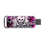 Pink Skull Splatter Portable USB Flash (One Side)