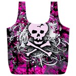 Pink Skull Splatter Full Print Recycle Bag (XL)