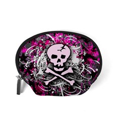 Pink Skull Splatter Accessory Pouch (Small) from ArtsNow.com Back