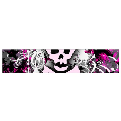 Pink Skull Splatter Small Flano Scarf from ArtsNow.com Front