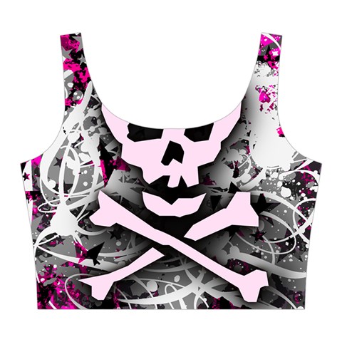 Pink Skull Splatter Midi Sleeveless Dress from ArtsNow.com Top Back