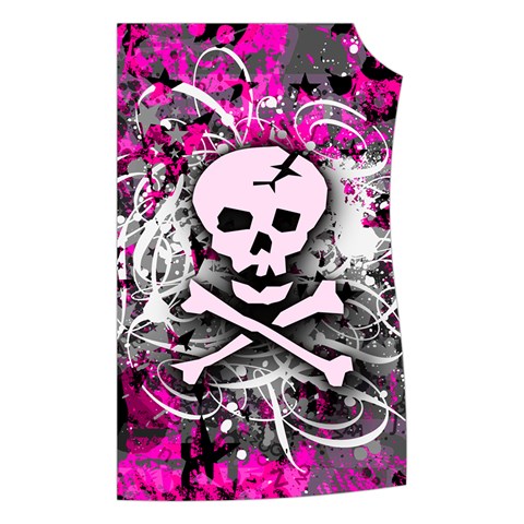 Pink Skull Splatter Women s Button Up Vest from ArtsNow.com Front Left