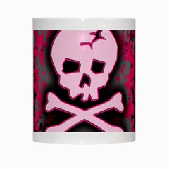 Pink Skull Star Splatter White Mug from ArtsNow.com Center