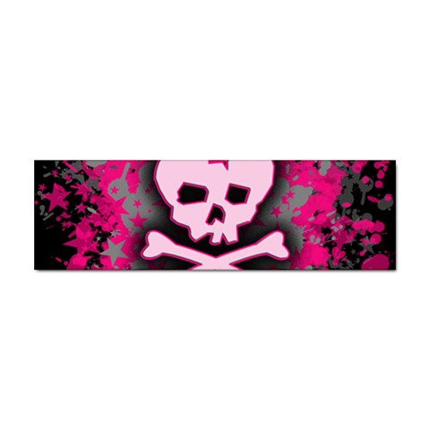 Pink Skull Star Splatter Sticker (Bumper) from ArtsNow.com Front