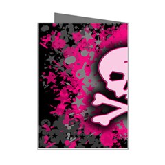 Pink Skull Star Splatter Mini Greeting Card from ArtsNow.com Right