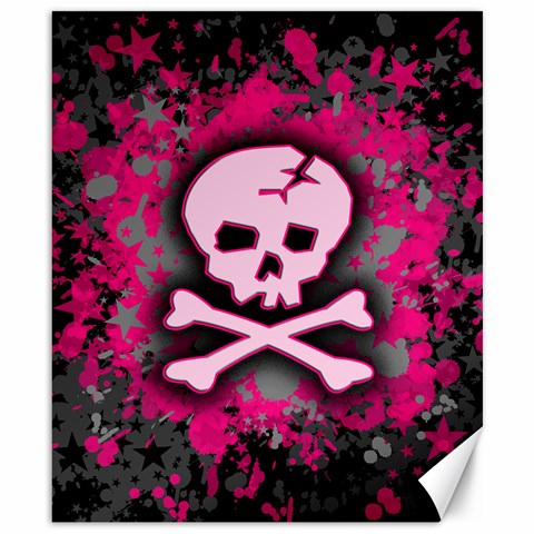 Pink Skull Star Splatter Canvas 8  x 10  from ArtsNow.com 8.15 x9.66  Canvas - 1