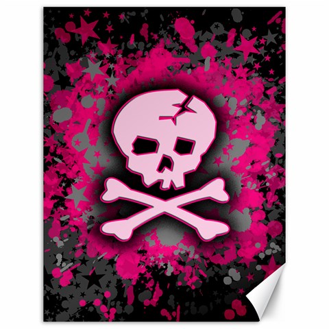 Pink Skull Star Splatter Canvas 12  x 16  from ArtsNow.com 11.86 x15.41  Canvas - 1