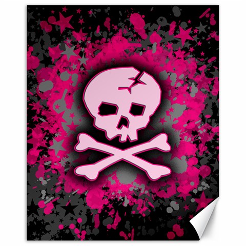 Pink Skull Star Splatter Canvas 16  x 20  from ArtsNow.com 15.75 x19.29  Canvas - 1