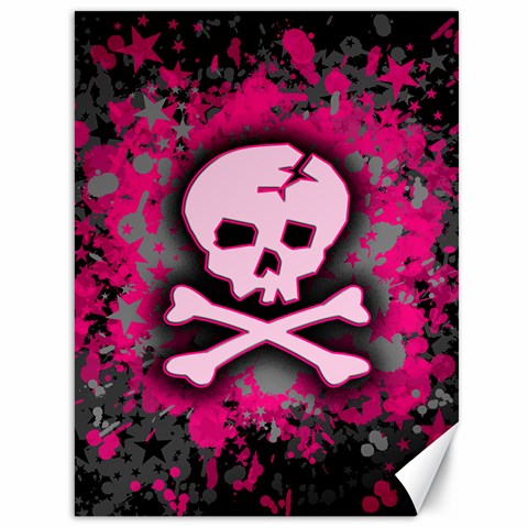 Pink Skull Star Splatter Canvas 36  x 48  from ArtsNow.com 35.26 x46.15  Canvas - 1