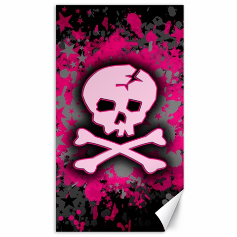 Pink Skull Star Splatter Canvas 40  x 72  from ArtsNow.com 39.28 x69.23  Canvas - 1