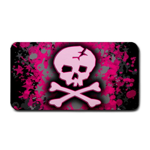 Pink Skull Star Splatter Medium Bar Mat from ArtsNow.com 16 x8.5  Bar Mat