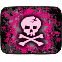 Pink Skull Star Splatter Double Sided Fleece Blanket (Mini) from ArtsNow.com 35 x27  Blanket Front