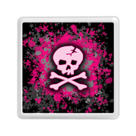 Pink Skull Star Splatter Memory Card Reader (Square) from ArtsNow.com Front