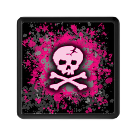 Pink Skull Star Splatter Memory Card Reader (Square) from ArtsNow.com Front