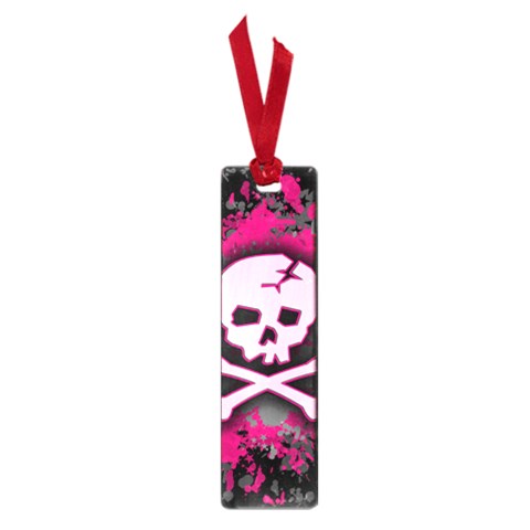 Pink Skull Star Splatter Small Book Mark from ArtsNow.com Front