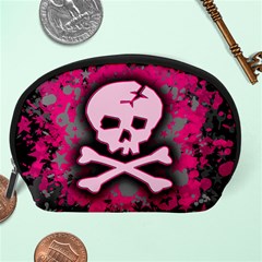 Pink Skull Star Splatter Accessory Pouch (Large) from ArtsNow.com Back