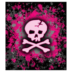 Pink Skull Star Splatter Drawstring Pouch (Medium) from ArtsNow.com Front