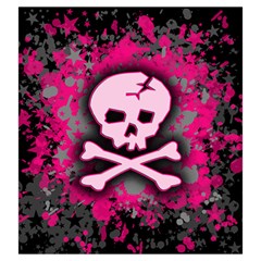 Pink Skull Star Splatter Drawstring Pouch (Large) from ArtsNow.com Front