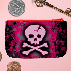 Pink Skull Star Splatter Large Coin Purse from ArtsNow.com Back