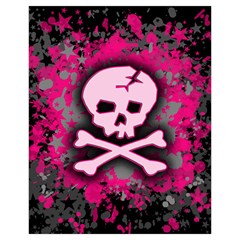 Pink Skull Star Splatter Drawstring Pouch (XL) from ArtsNow.com Front