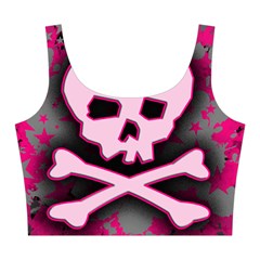 Pink Skull Star Splatter Midi Sleeveless Dress from ArtsNow.com Top Front