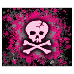 Pink Skull Star Splatter Medium Tote Bag from ArtsNow.com Front