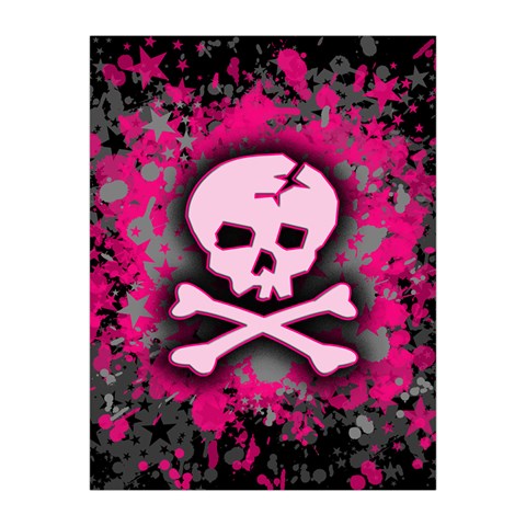 Pink Skull Star Splatter Medium Tapestry from ArtsNow.com Front