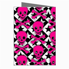 Pink Skulls & Stars Greeting Card from ArtsNow.com Right